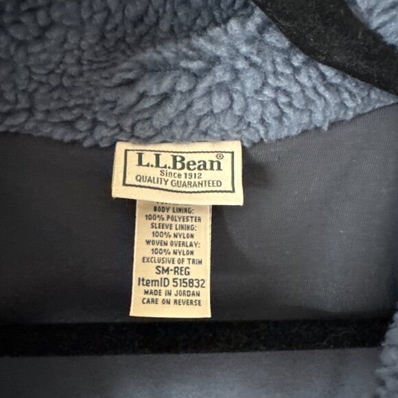 Vintage L.L.Bean Sherpa Fleece Jacket Women’s Small Blue Full Zip 90s Outdoor Co - Picture 3 of 3